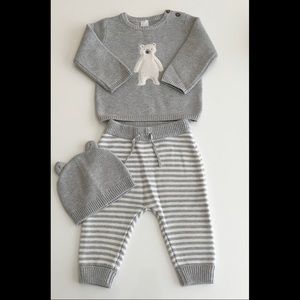 unisex baby knit set NEW 9 months
